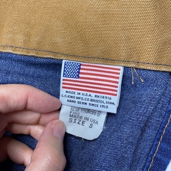 L.C King Denim Mt. Dew Collab Patchwork Jean Jacket Size Small Men’s - Picture 3 of 7